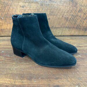 Aquatalia Fuoco Black Suede Boots Bootie 7